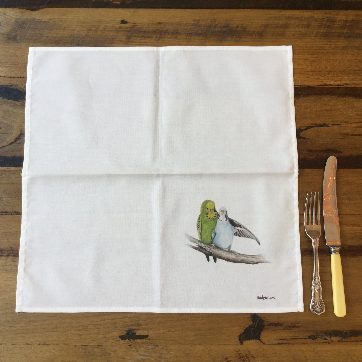Budgie Love Cotton Dining Napkin