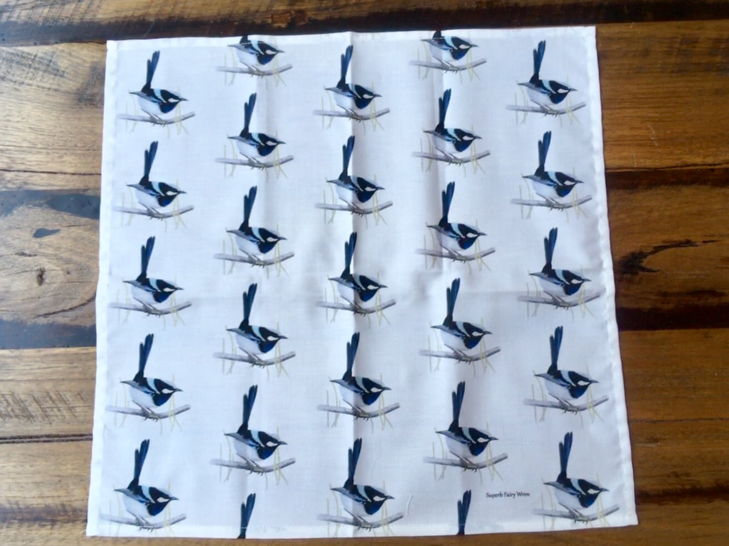 Superb Fairy Wren Napkins Serviettes Repeating Pattern Single Napkin