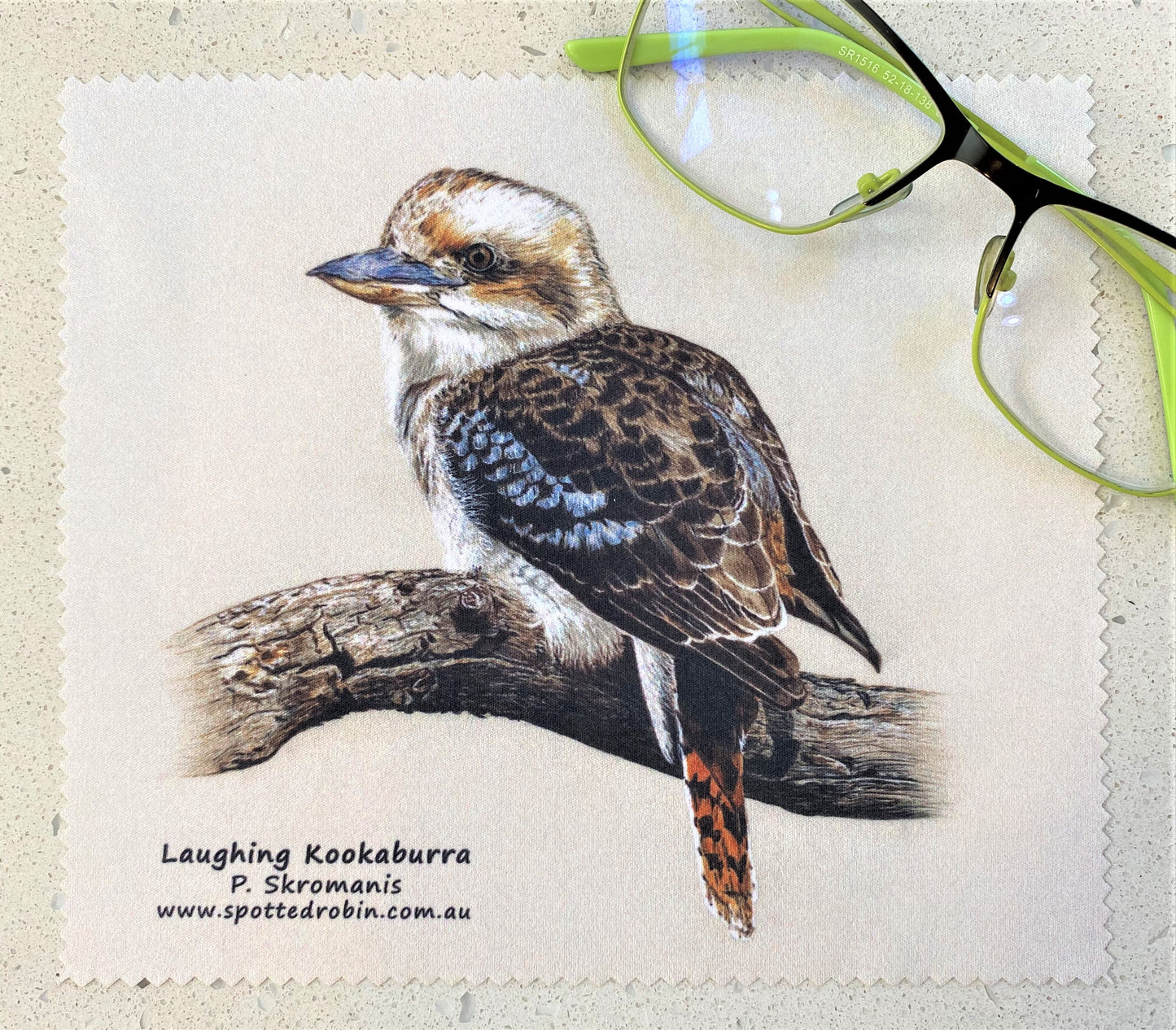 Microfibre Eyeglass Cleaning Cloth - Laughing Kookaburra