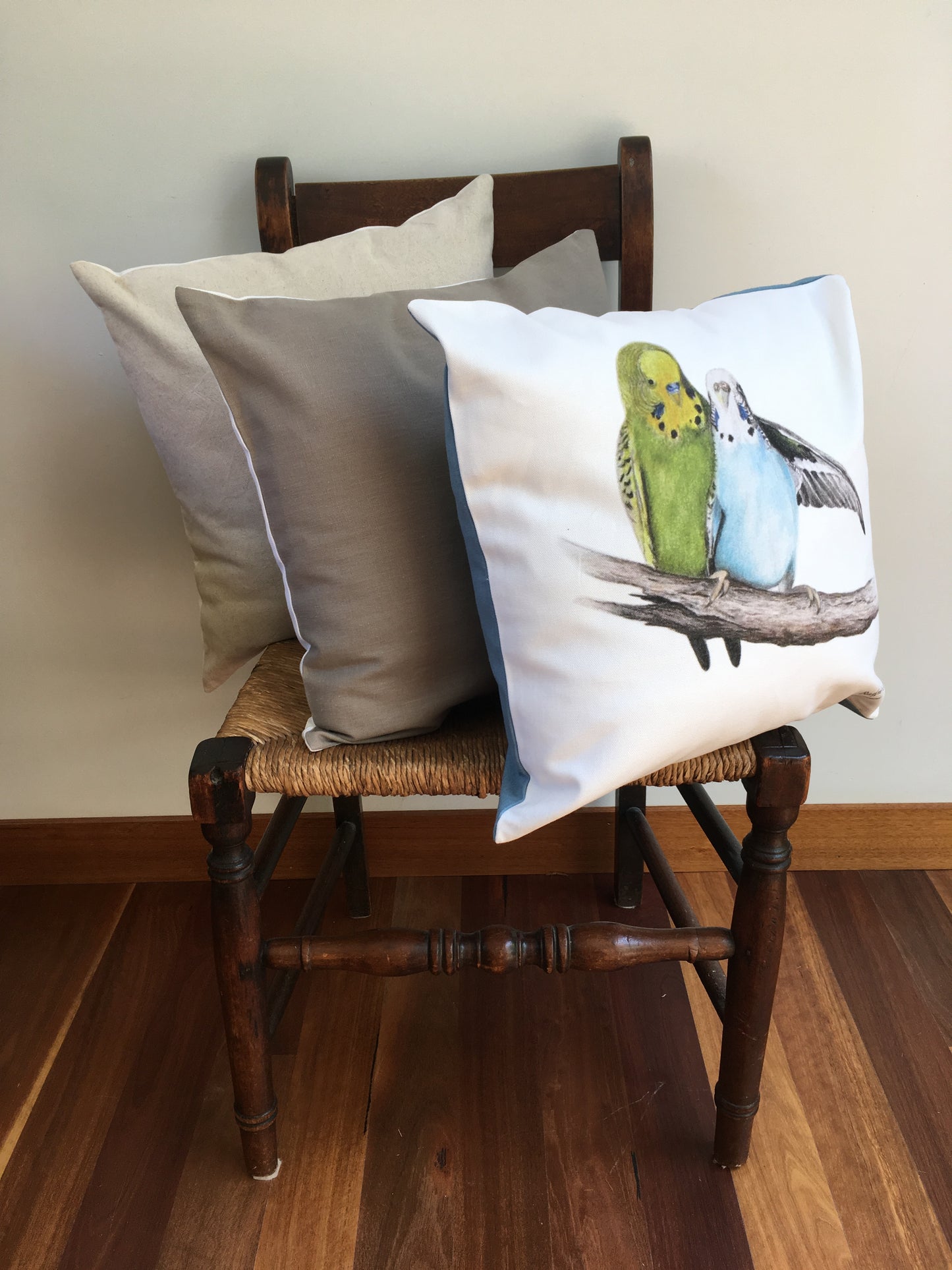 Cushion Covers - Budgie Love
