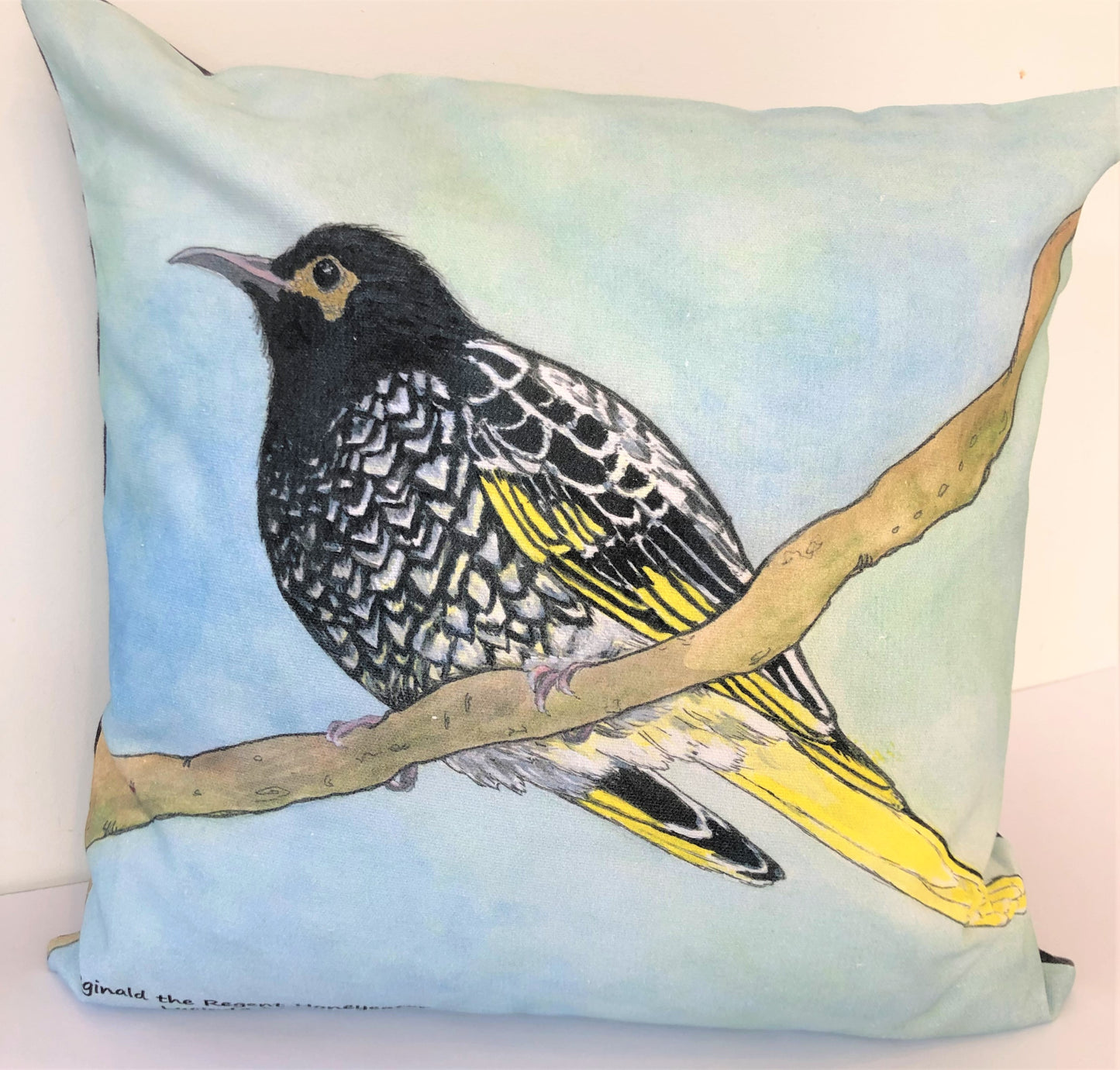 Cushion Cover - Reginald the Regent Honeyeater