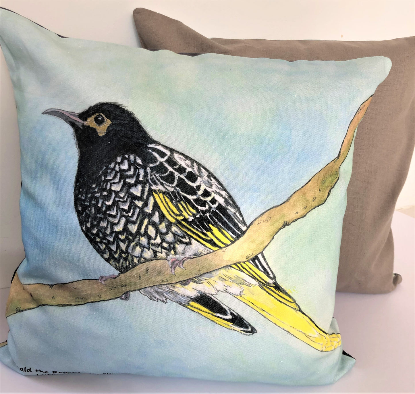 Cushion Cover - Reginald the Regent Honeyeater