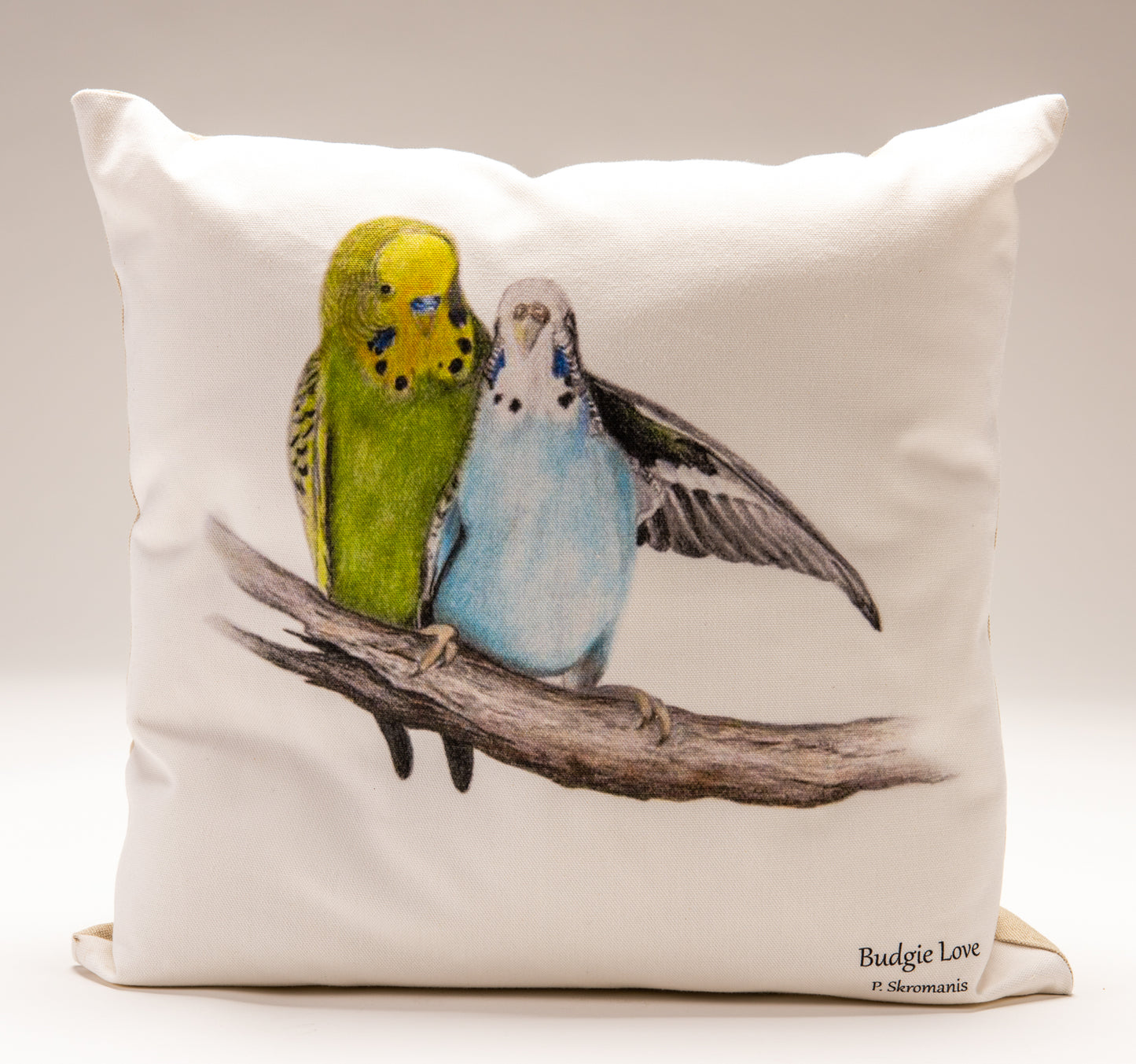 Cushion Covers - Budgie Love