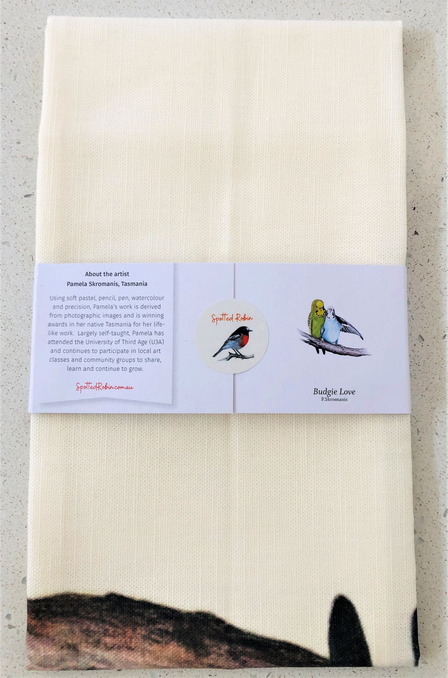 Tea Towel - Budgie Love