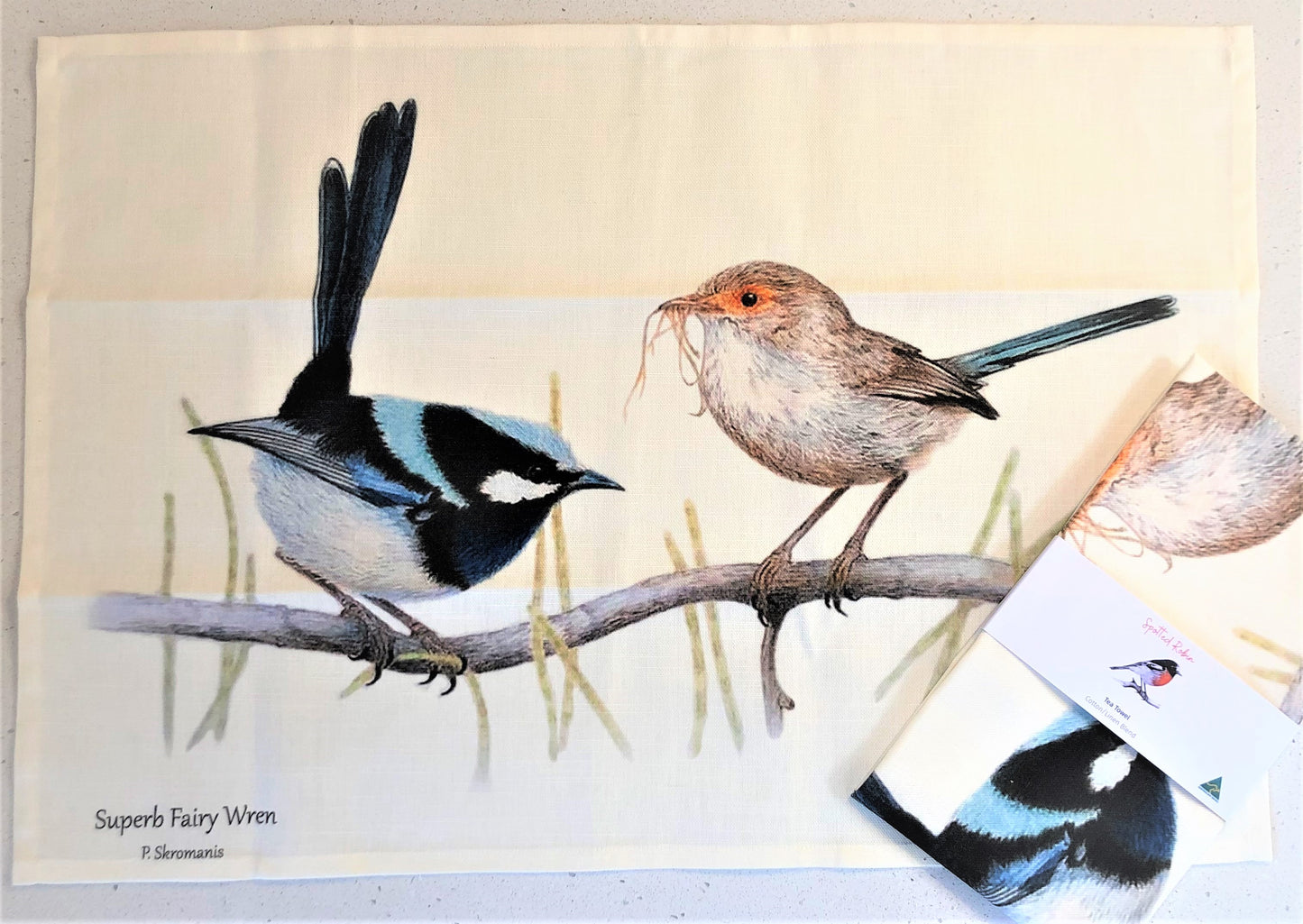 Tea Towel - Superb Fairy Wren Pair