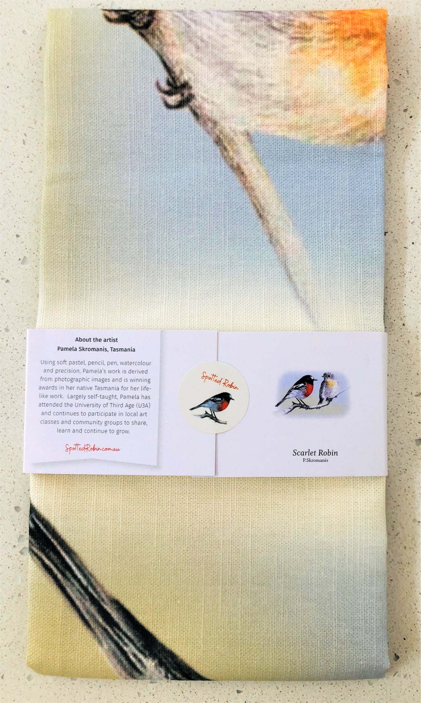 Tea Towel - Scarlet Robin Duo