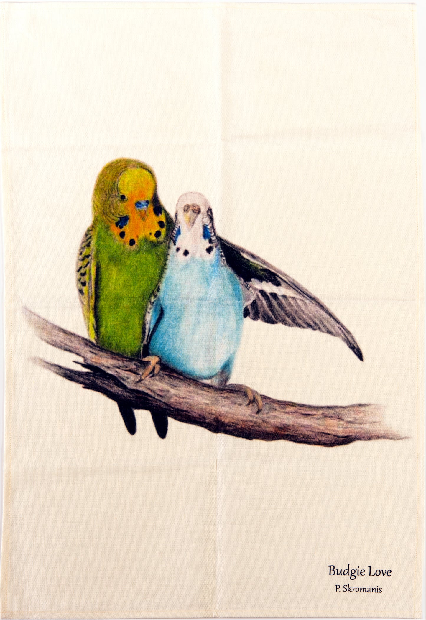 Tea Towel - Budgie Love