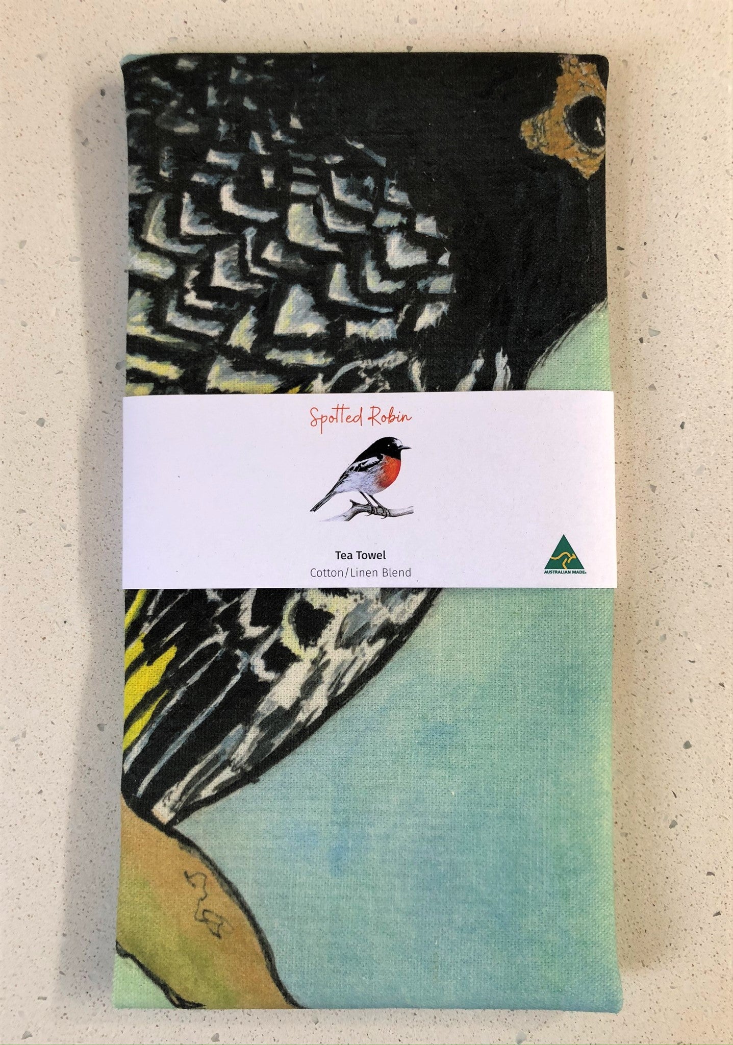 Tea Towel - Reginald the Regent Honeyeater