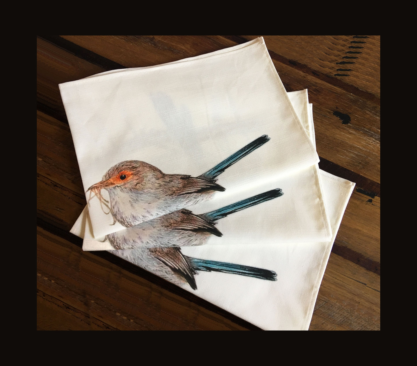 Tea Towel - Superb Fairy Wren Pair