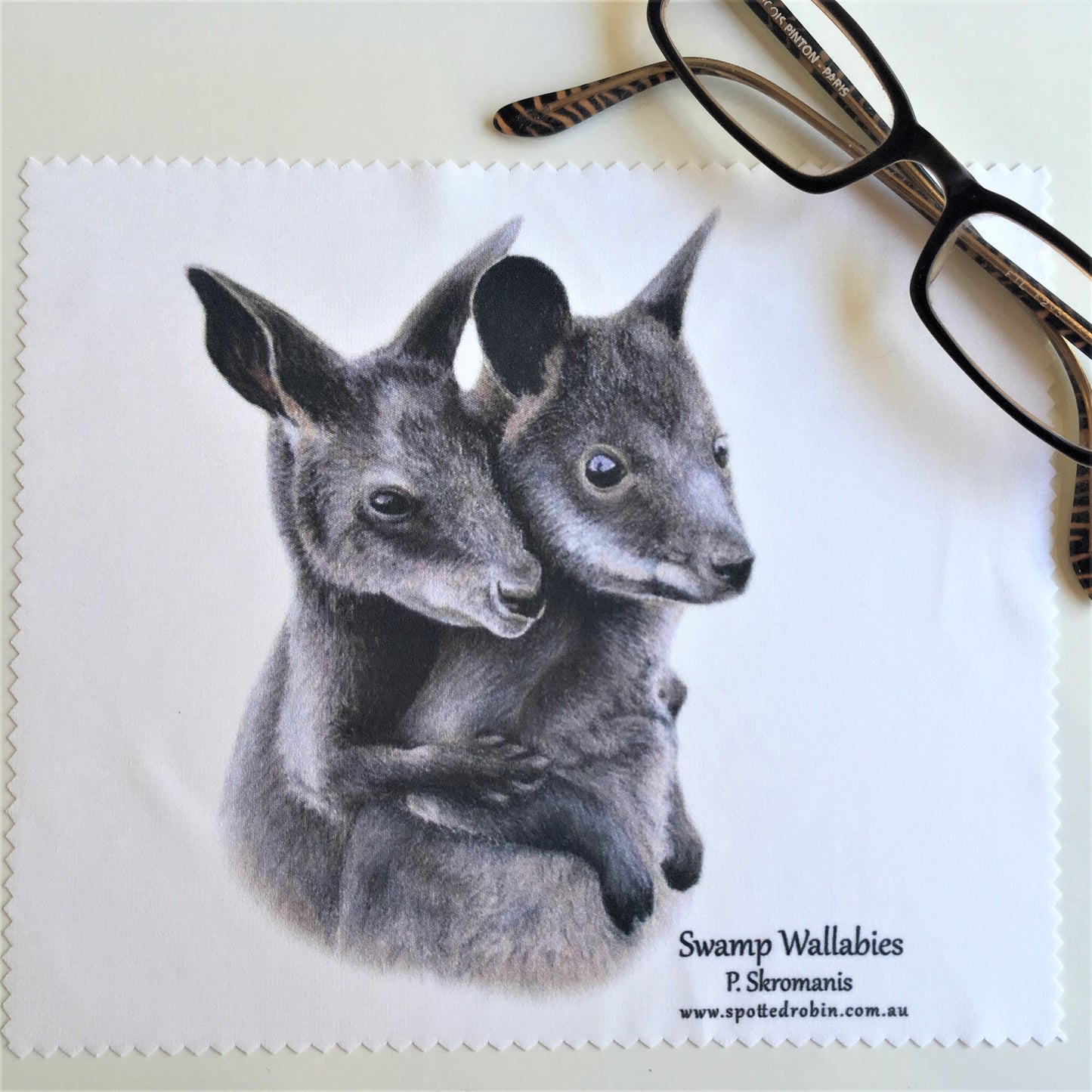 Microfibre Eyeglass Cleaning Cloth - Swamp Wallabies