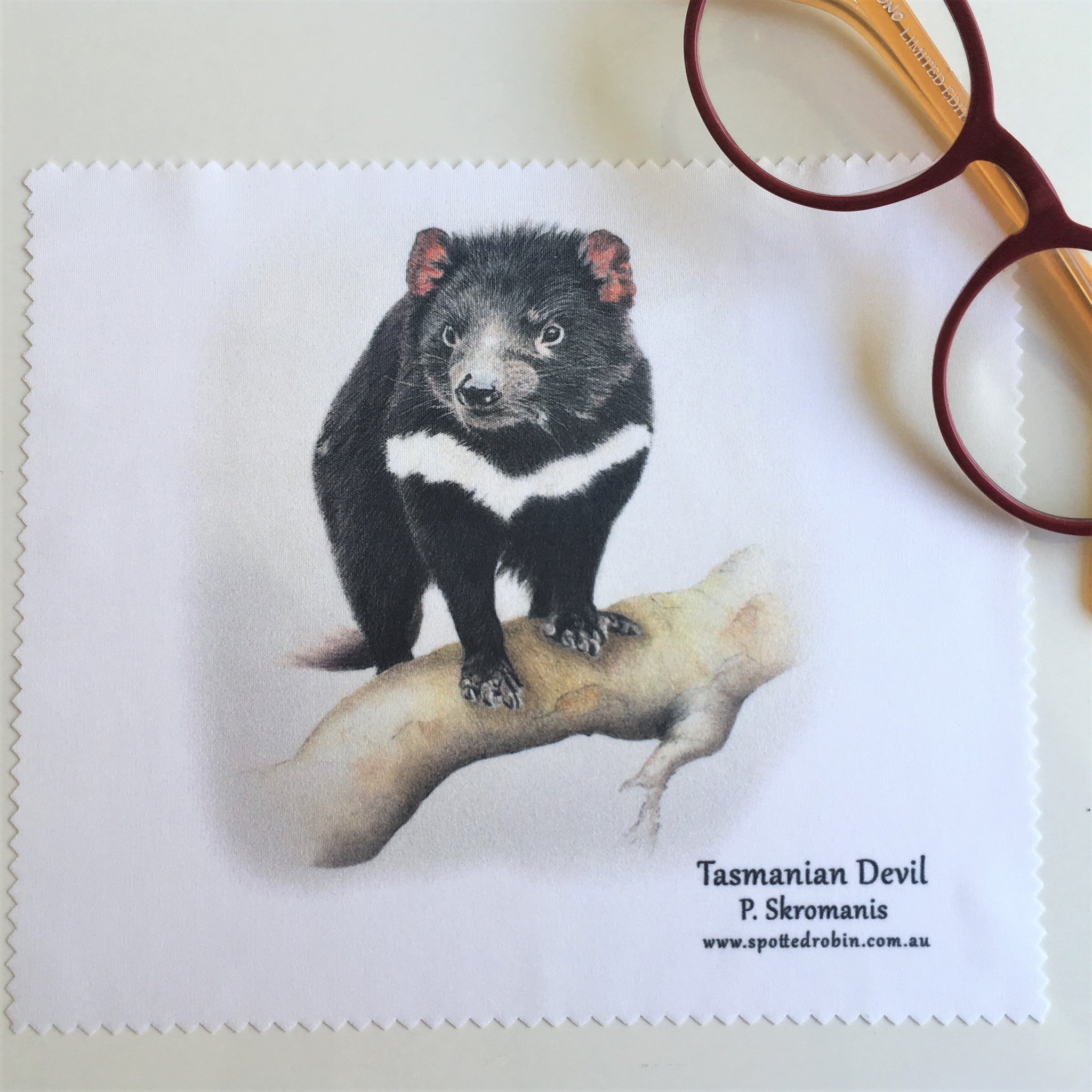 Microfibre Eyeglass Cleaning Cloth - Tasmanian Devil