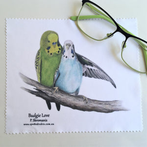 Microfibre Eyeglass Cleaning Cloth - Budgie Love