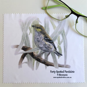 Microfibre Eyeglass Cleaning Cloth - Forty Spotted Pardalote
