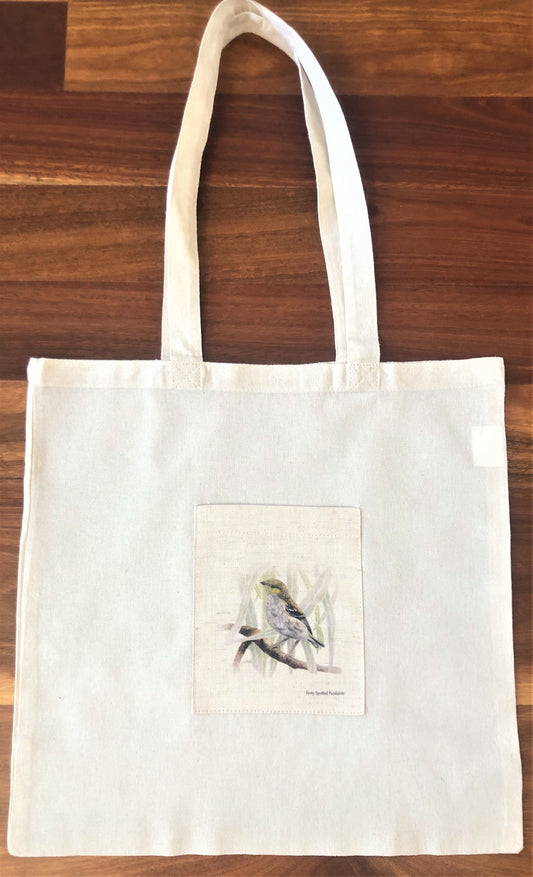 Calico Carry  Bag - Forty Spotted Pardalote