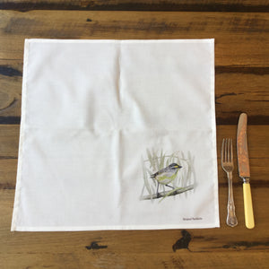 Cotton Dining Napkins - Striated Pardalote