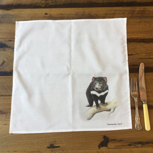 Cotton Dining Napkins - Tasmanian Devil
