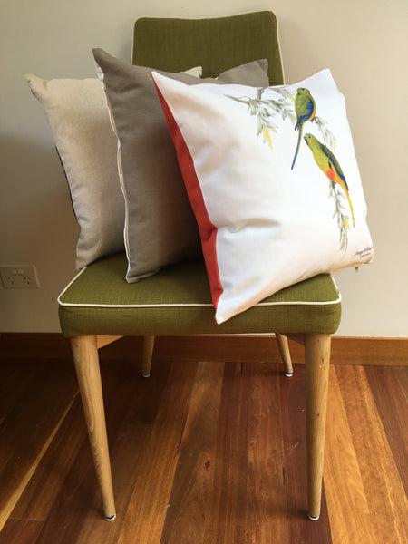 Cushion Covers - Orange Bellied Parrot