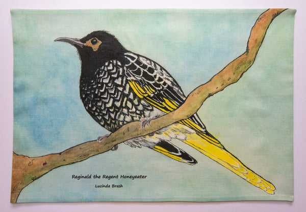 Tea Towel - Reginald the Regent Honeyeater