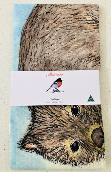 Tea Towel - Hatty the Wombat