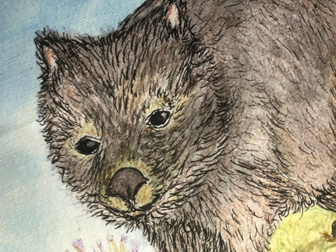 Tea Towel - Hatty the Wombat