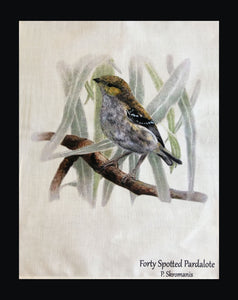 Tea Towel - Forty-Spotted Pardalote